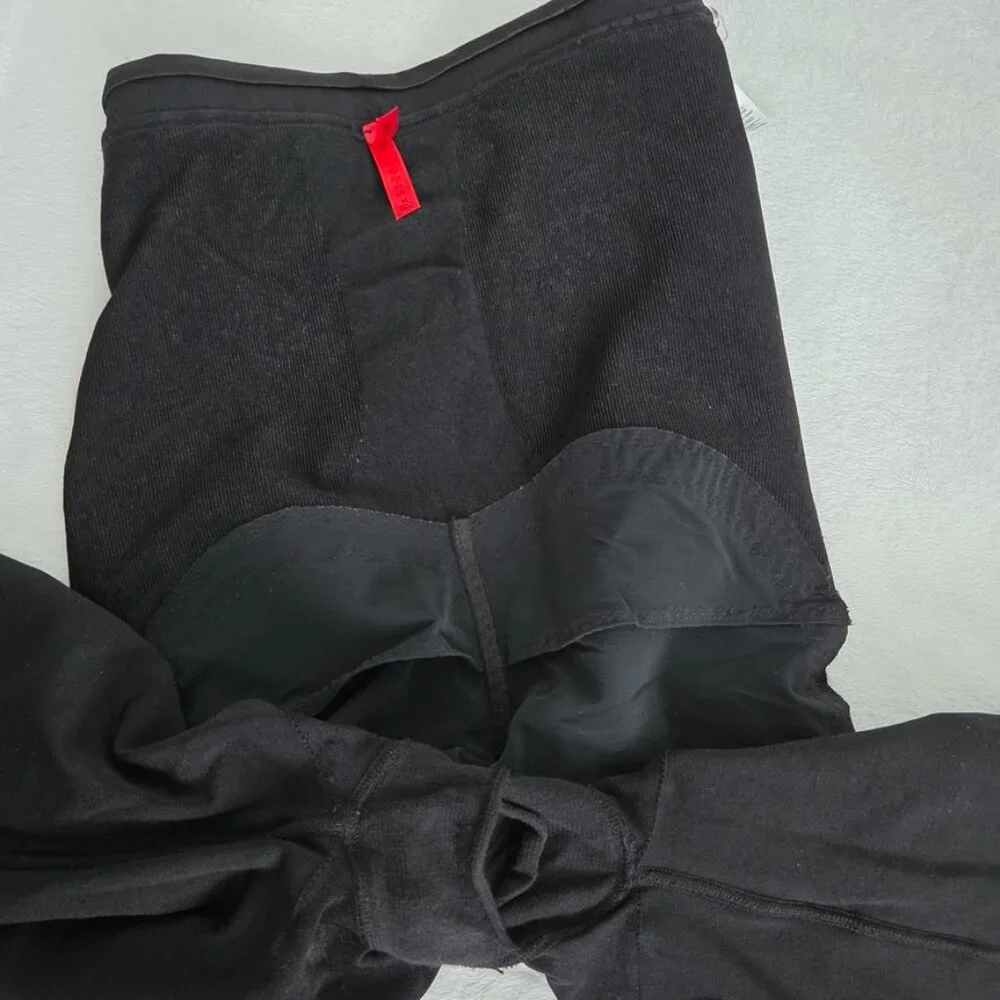Spanx Shapewear XL Mid Thigh Shaper Slimmer & Shine High Waist Compression Black
